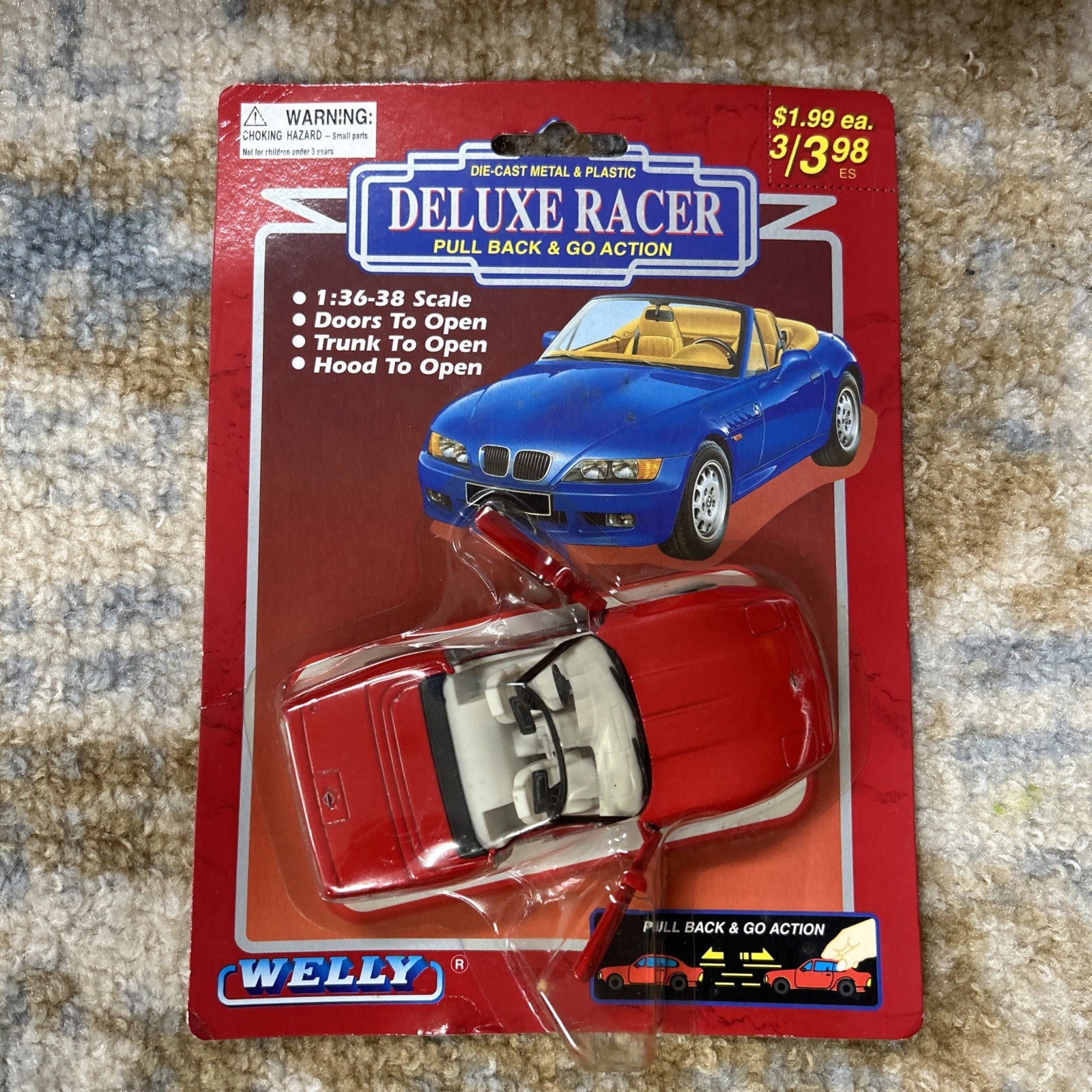 Welly Deluxe Racer Single Die Cast Metal And Plastic Corvette NIP