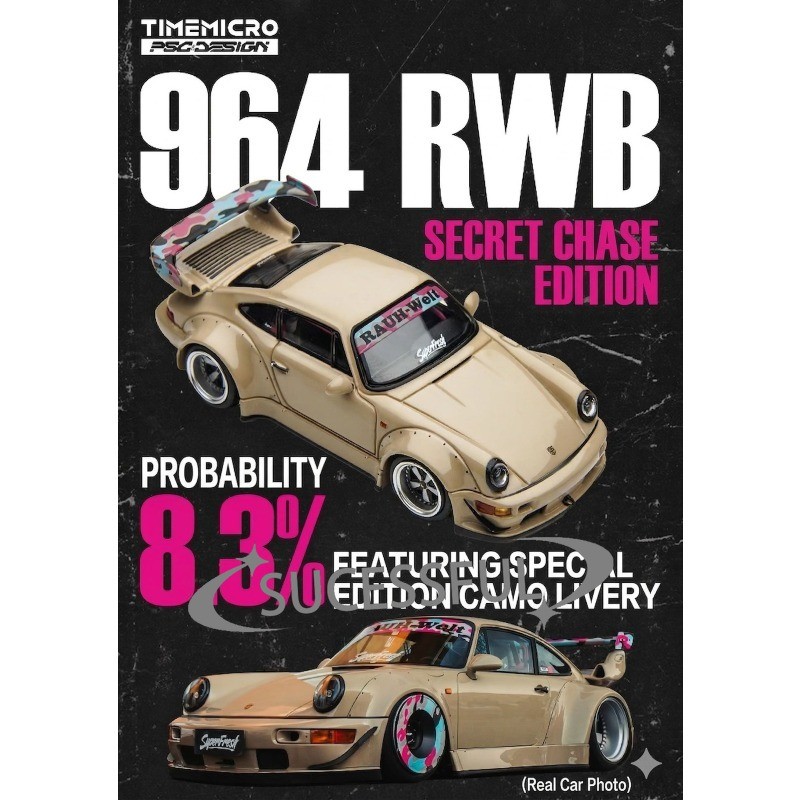 TimeMicro 1/64 Porsche 964 RWB Suzhou GT Show Limited Sealed Chase Model