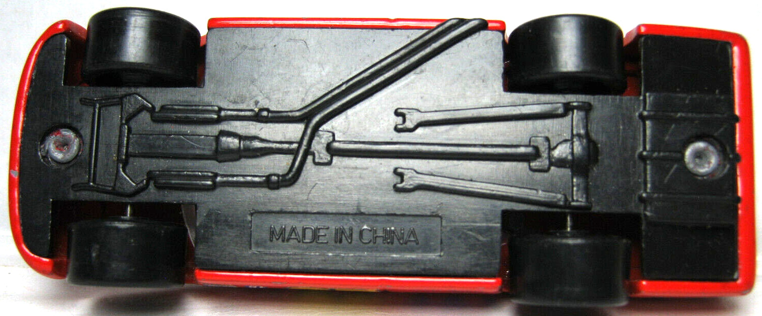 MADE IN CHINA – LAF #28 RACING PARTS 1:64 RED DIECAST 3″ PICKUP TRUCK – NICE