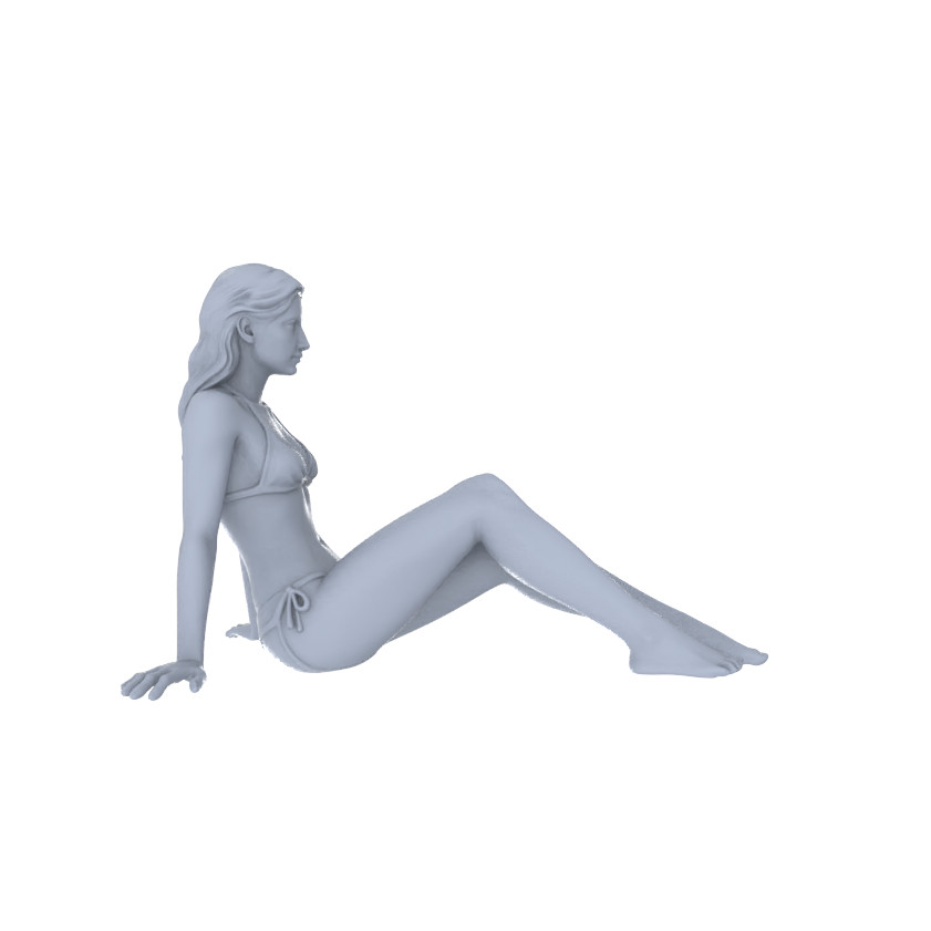 MRY-SFW 1/64/87 Modern Beach Swimsuit Female HO N Scale Miniature Diorama Figure