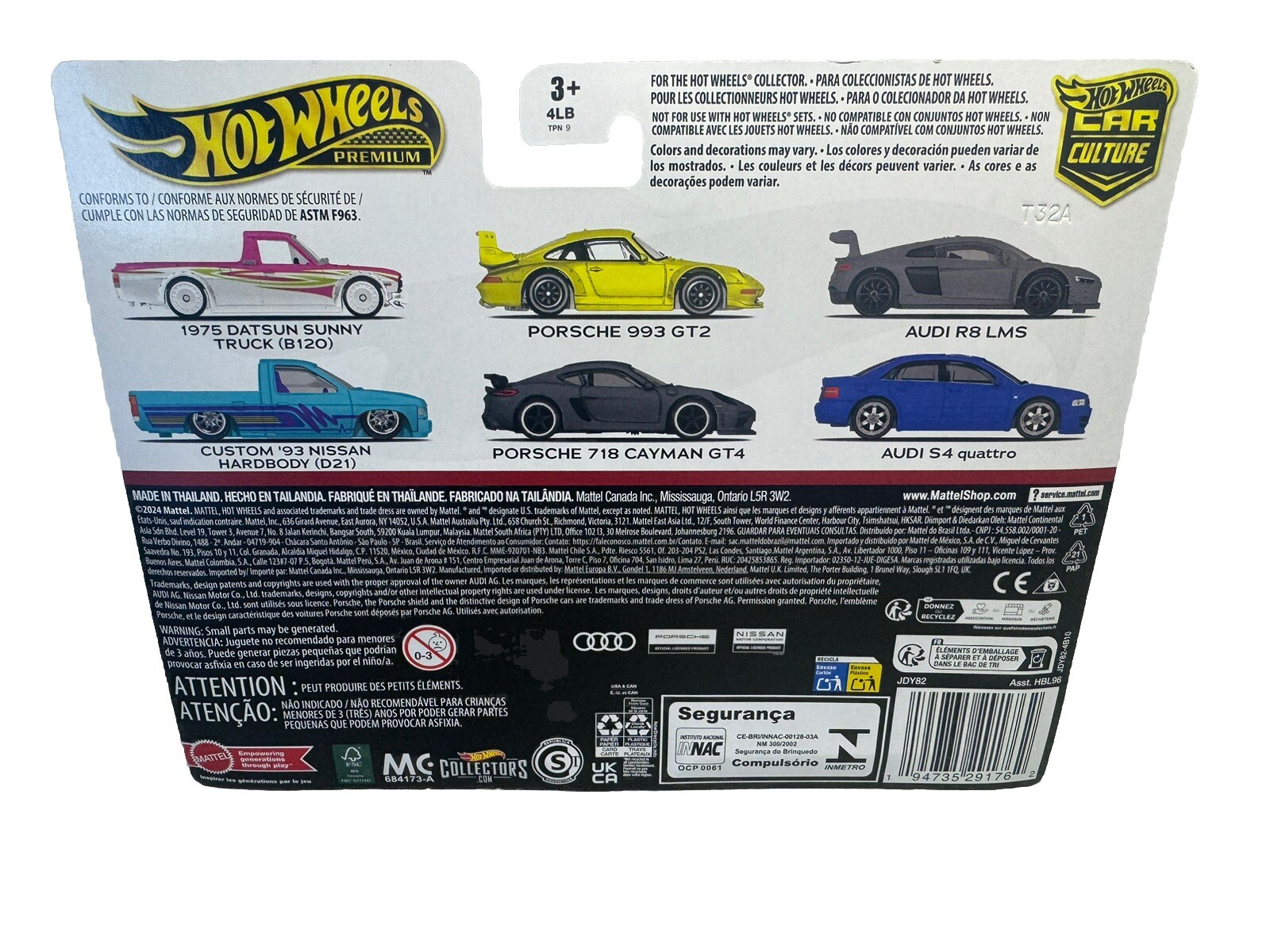 Hot Wheels Premium Car Culture Twin 2 Pack Audi S4 Quattro & Audi R8 LMS
