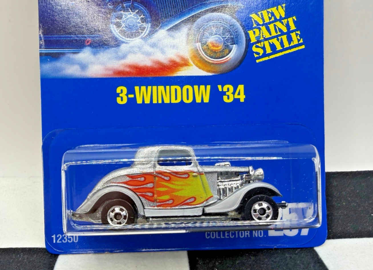HOT WHEELS 3-WINDOW ’34 COLLECTOR NO. 257 ALL SMALL WHEELS