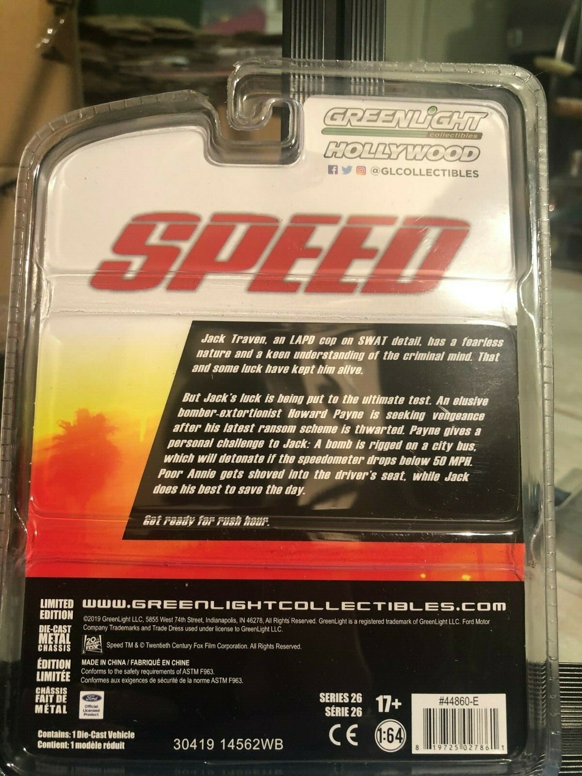1/64 GREENLIGHT HOLLYWOOD SPEED JACKS 1970 FORD BRONCO SILVER