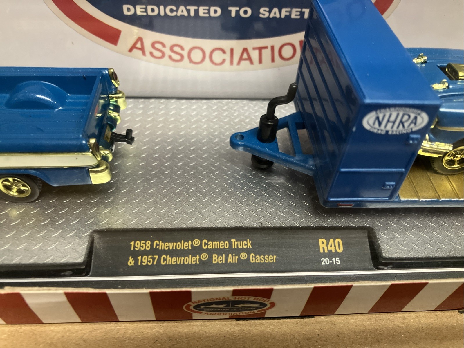 M2 NHRA 1958 Chevrolet Cameo Truck & 1957 Chevrolet Gasser CHASE in box