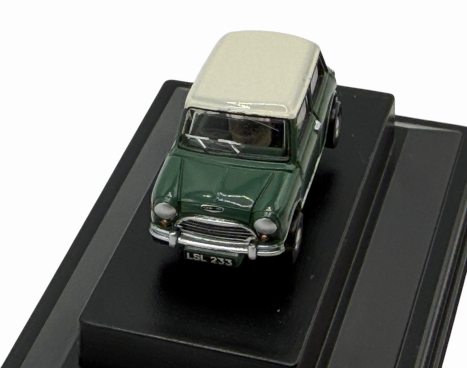 Austin Mini Cooper Almond Green with White Roof Diecast car 1:120 Scale Oxford