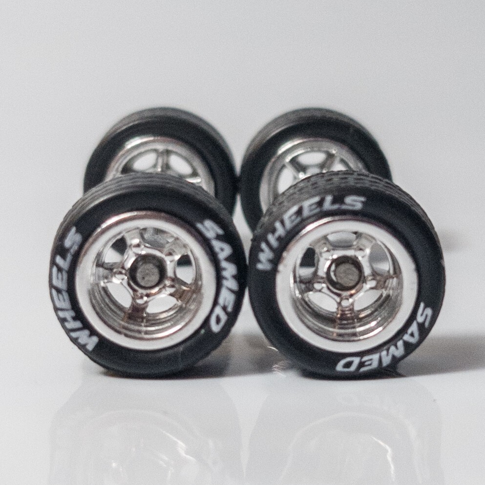 10/10mm Lettered Rubber Tire Set for Hot Wheels