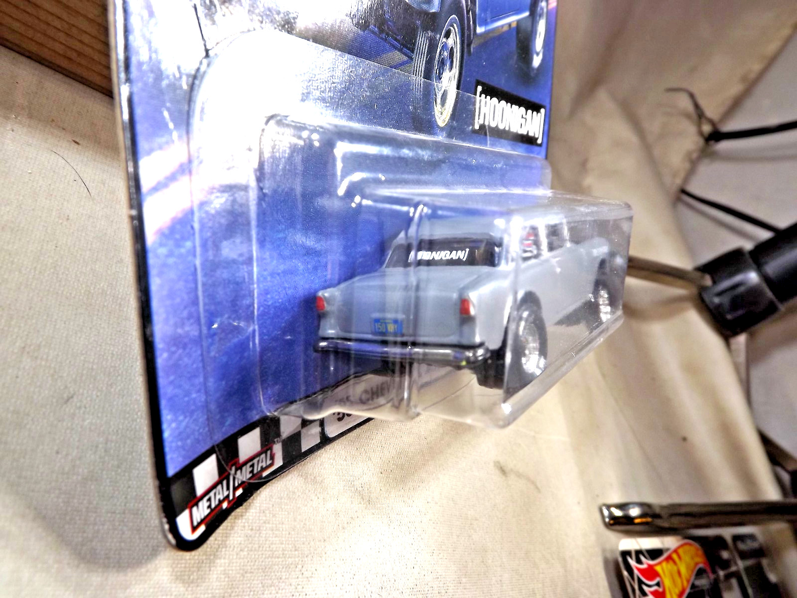 2021 Hot Wheels Premium Boulevard #11 ’55 CHEVY BEL AIR GASSER Gray w/Real Rider