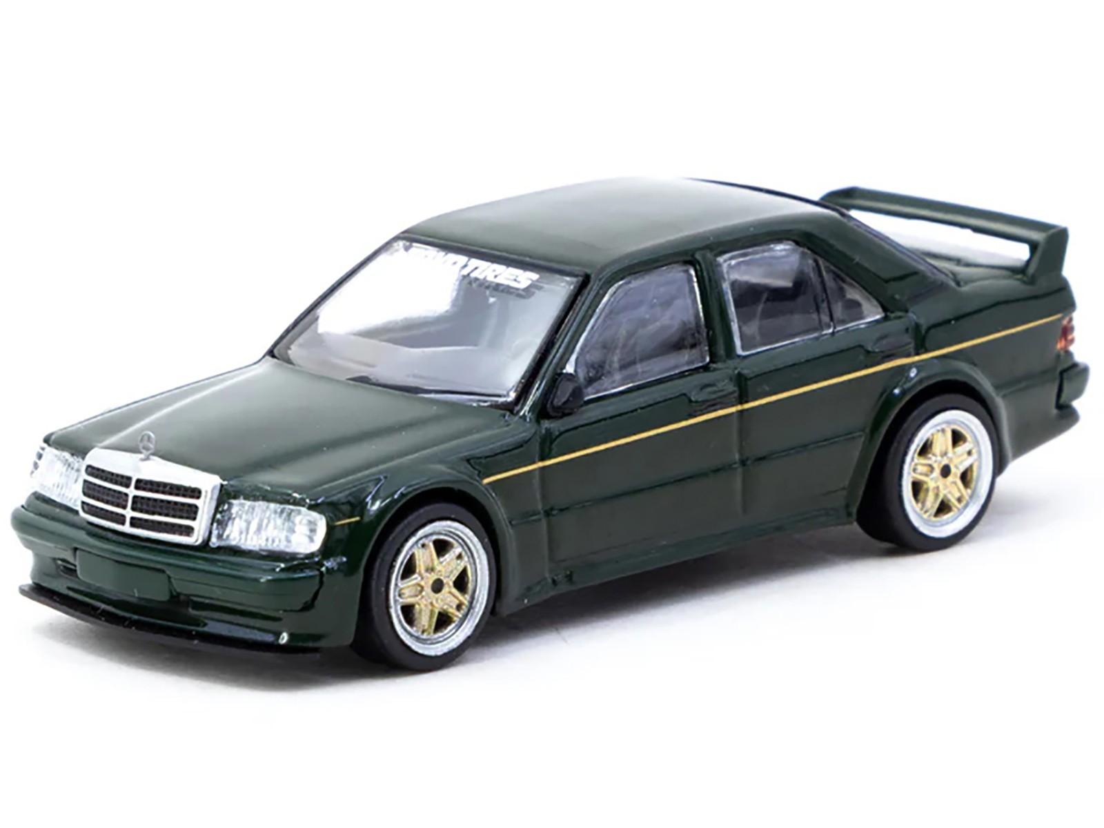 MERCEDES-BENZ 190 E 2.5-16 EVO 1 DARK GREEN 1/64 BY TARMAC WORKS T64G-057-TOYO