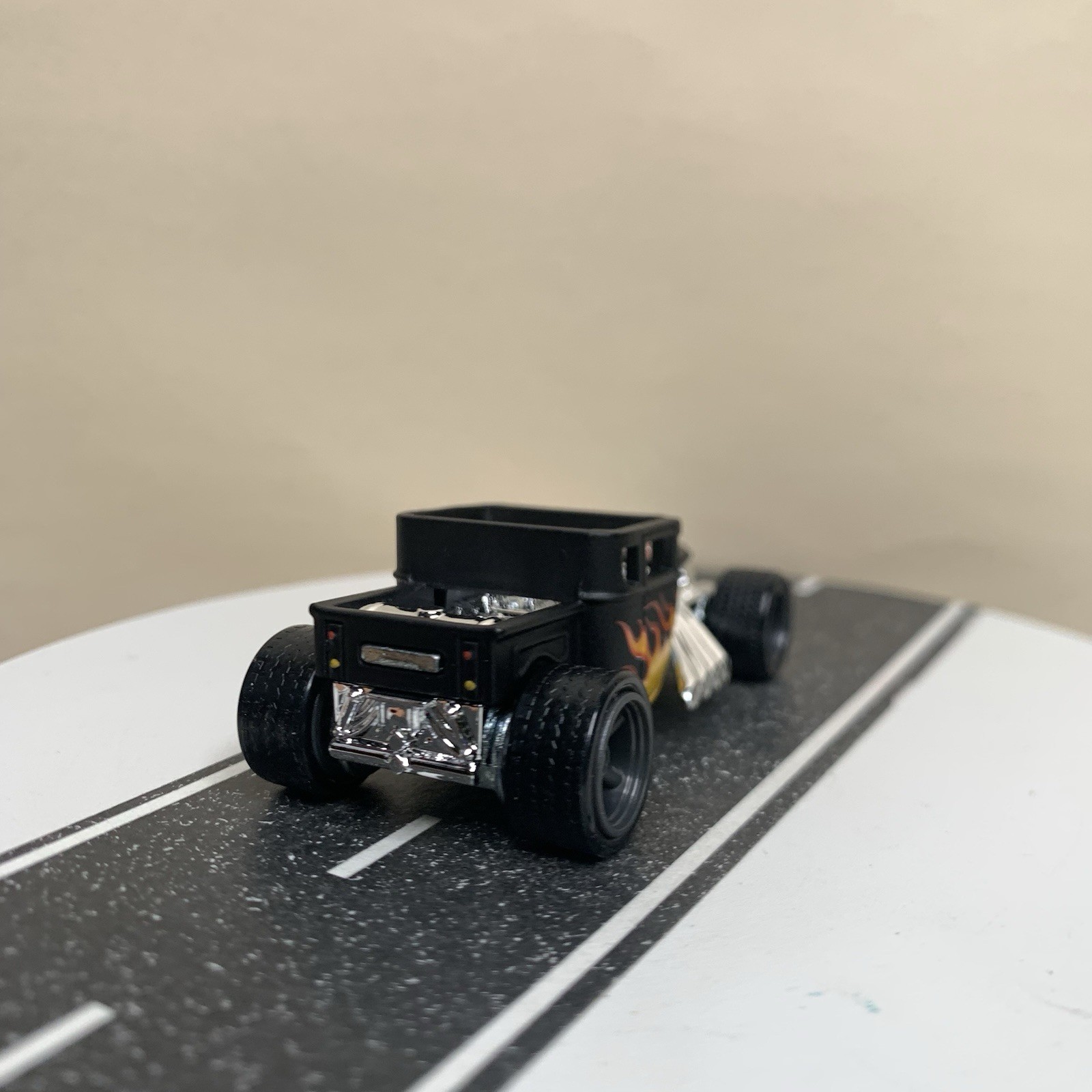 2020 Hot Wheels Premium Boulevard Bone Shaker Matte Black w/Flames & RR 1:64 NM