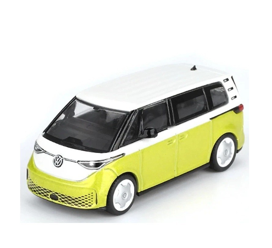 Mini GT Volkswagen ID.Buzz Candy White Pomelo Yellow 1:64 Model Car MGT01110-1A