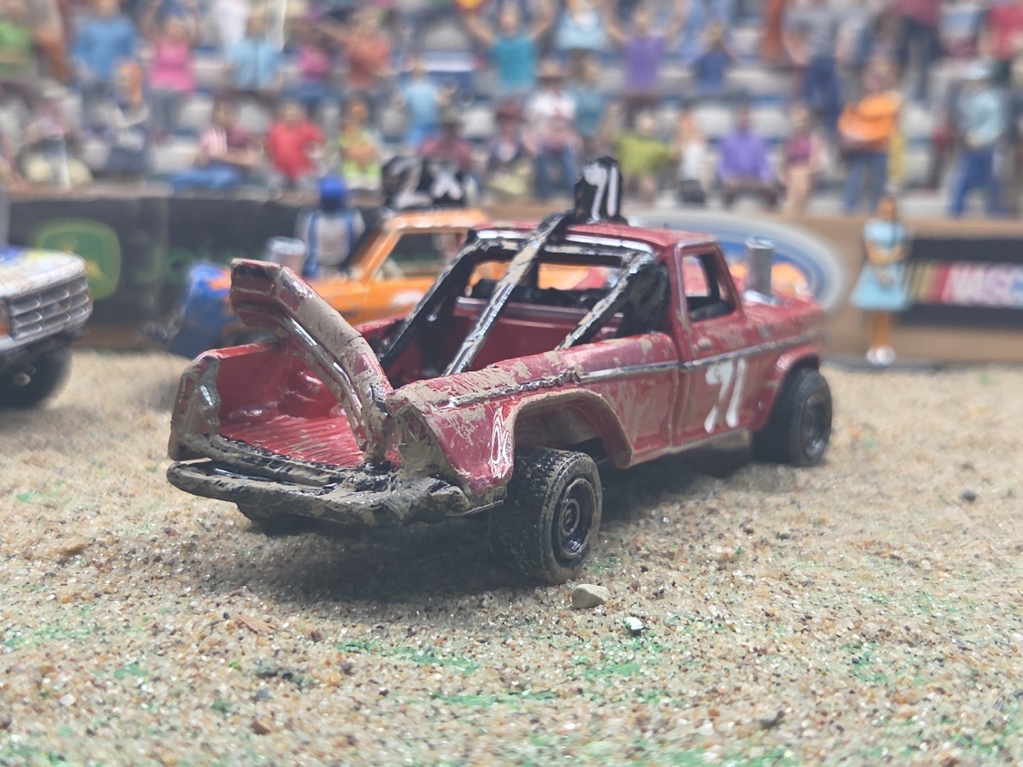 DEMO DERBY CUSTOM DEMOLITION Truck #71 1979 FORD F250 1/64 Junk Yard RANGER XLT