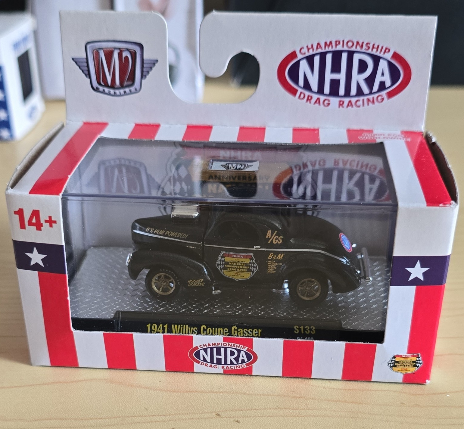 M2 Machines NHRA Drag Racing 1:64 1941 Willys Coupe Gasser Black Unopened