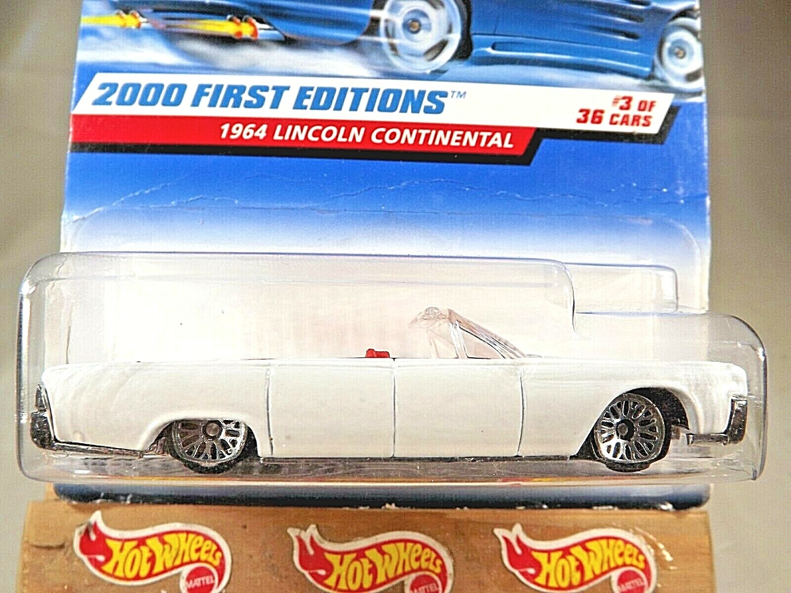 2000 Hot Wheels #63 First Editions 3/36 ’64 LINCOLN CONTINENTAL White w/Lace Sp