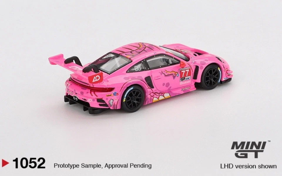 Mini GT 1:64 Porsche 911 GT3 R #77 AO Racing 2024 ROXY IMSA ROAD AMERICA MGT0105