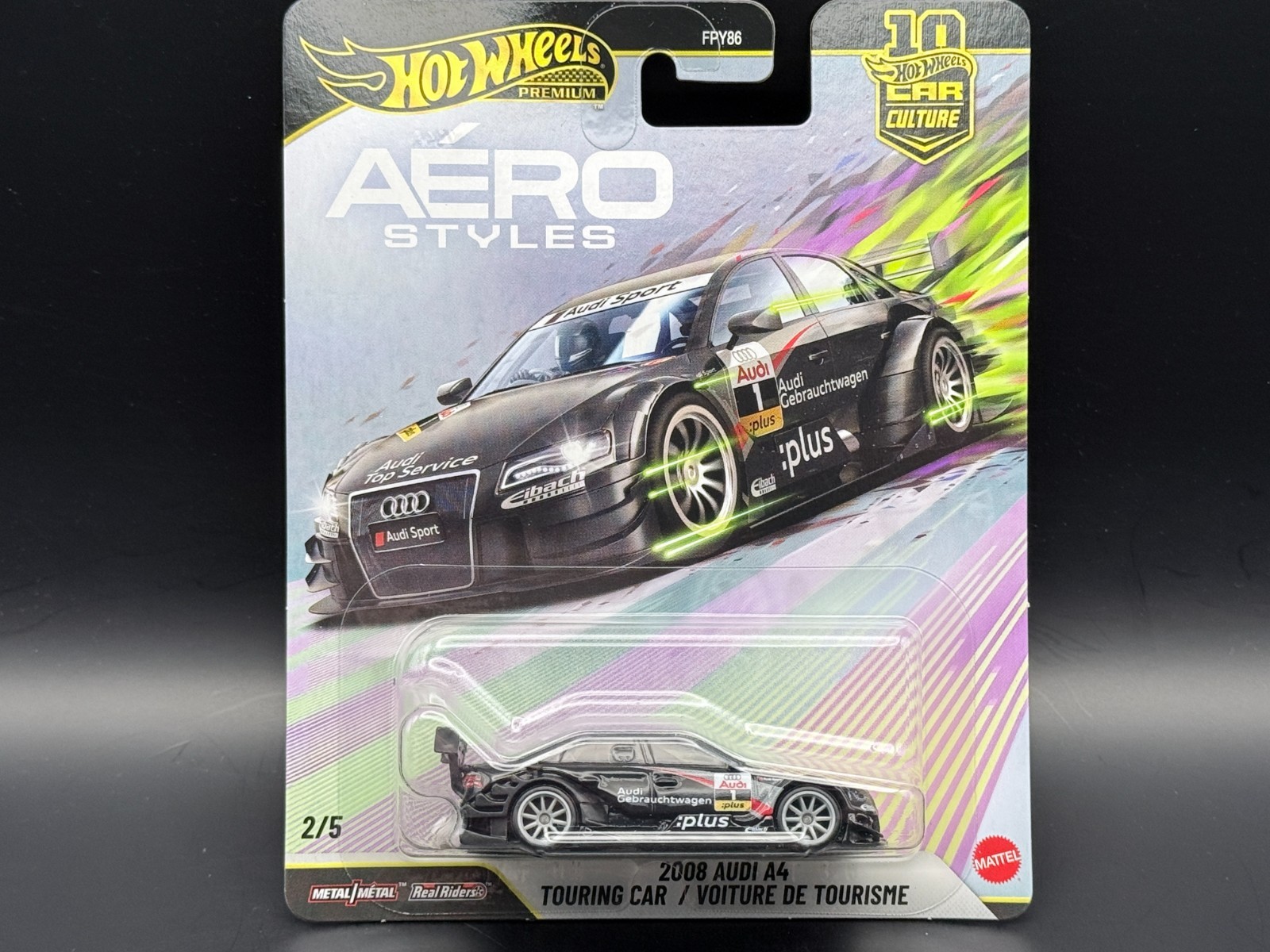 Hot Wheels 2008 Audi A4 Touring Car Aero Styles FPY86-961U 1/64