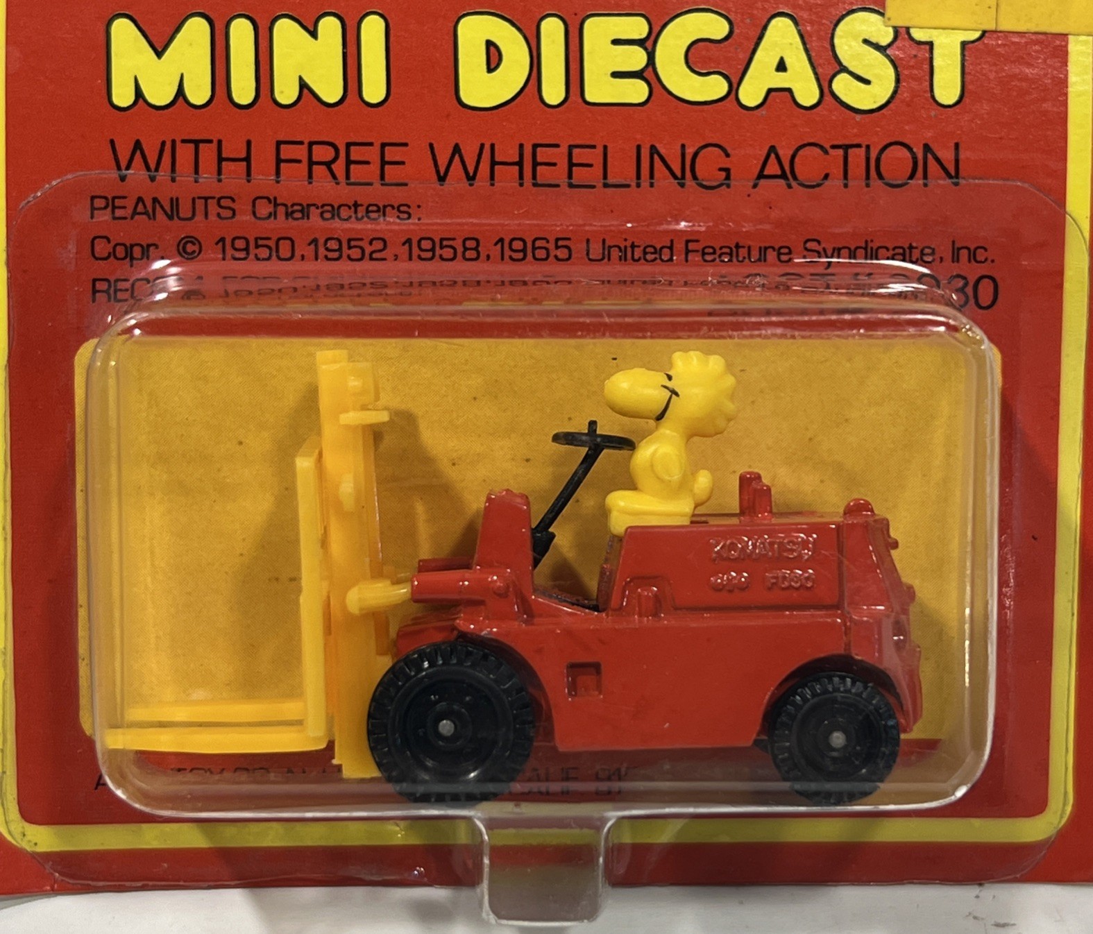 Aviva Hasbro Peanuts Snoopy Diecast Woodstock Driving Forklift 1:64 NIP