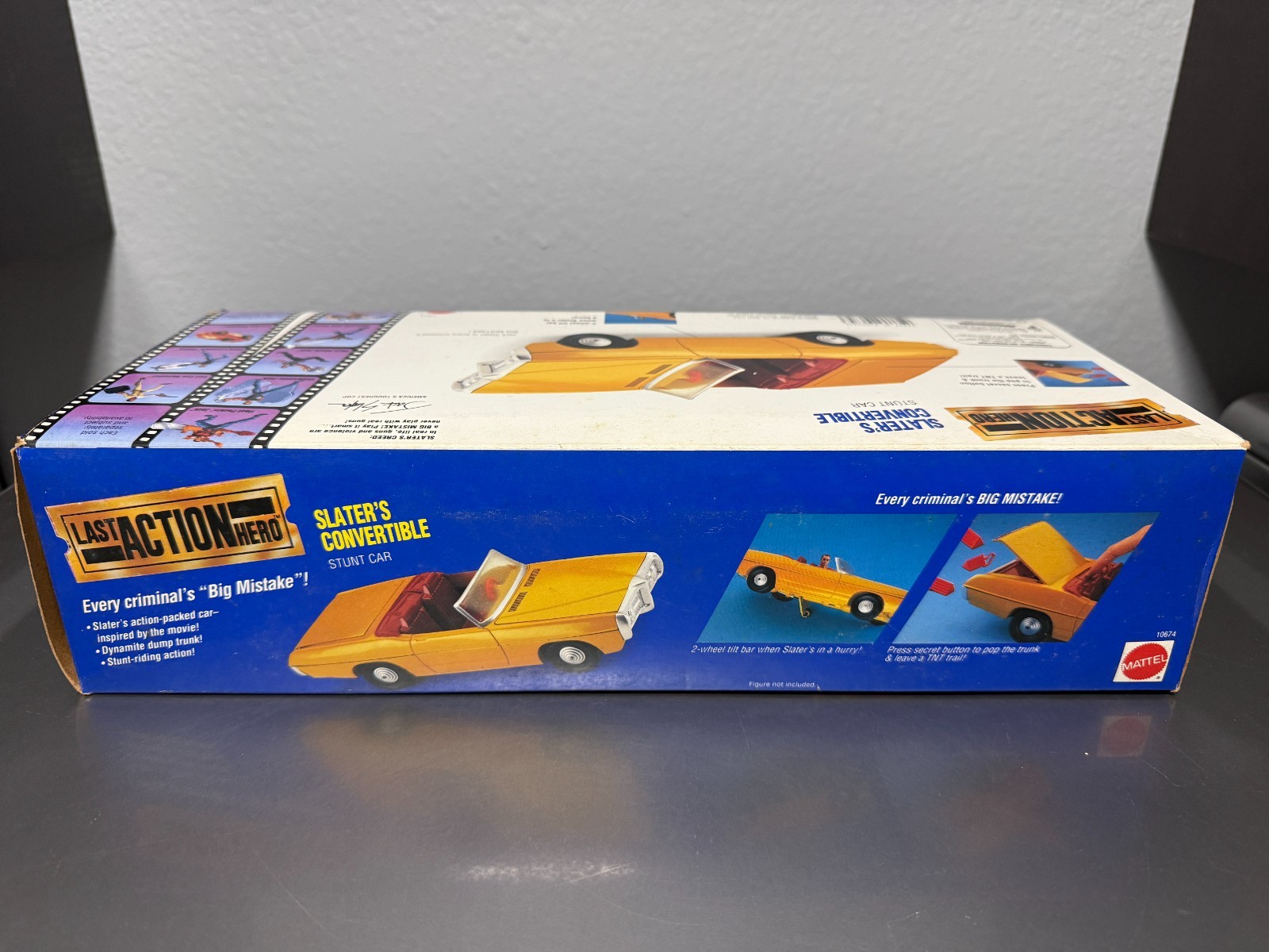 1993 MATTEL LAST ACTION HERO SLATER’S CONVERTIBLE STUNT CAR FACTORY SEALED