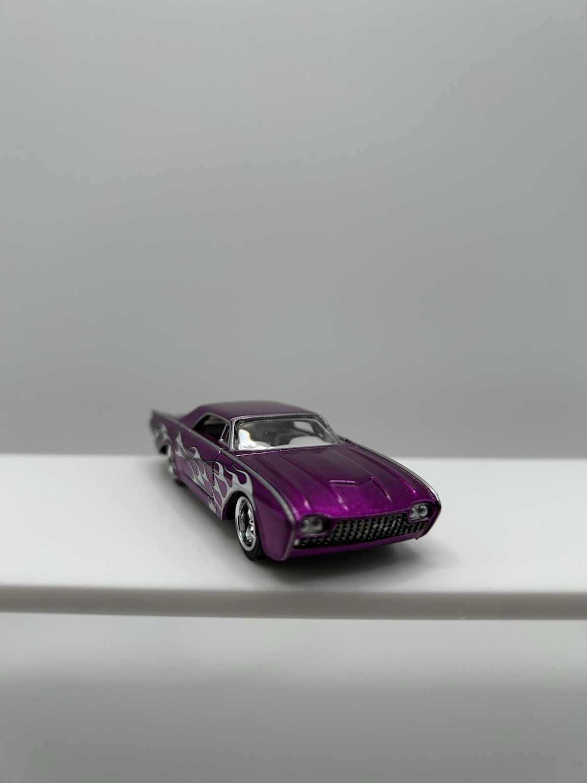 Jada Dub City 1/64 1963 Ford Thunderbird, Pinkish W/flames Rick Dore Signed. 06