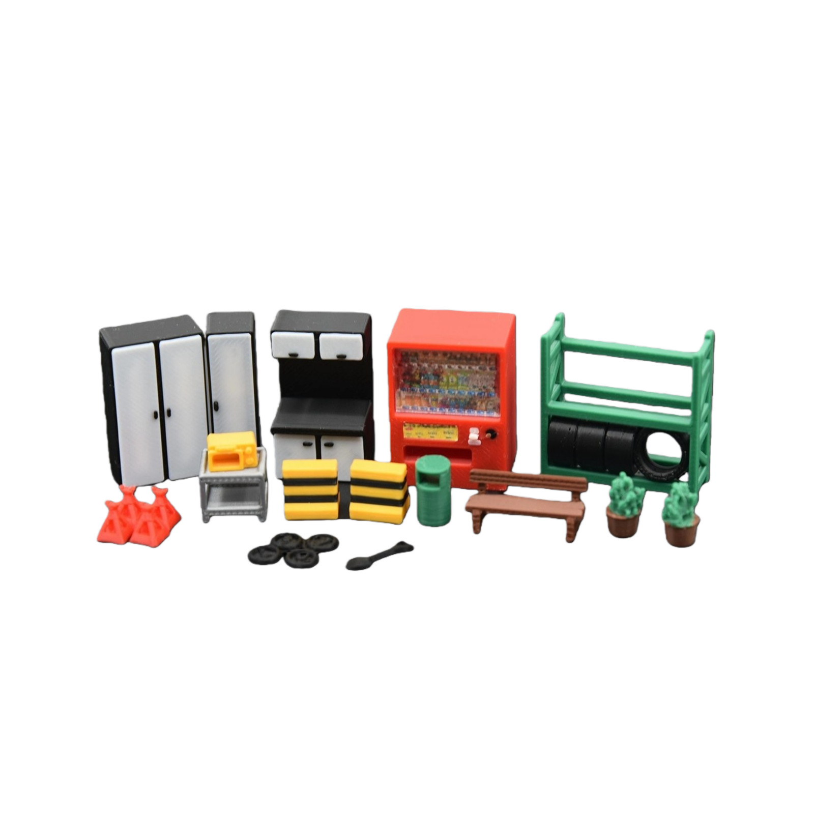 1/64 Diorama Car Garage Workbench Set Car Repair Workshop Display Props Model US