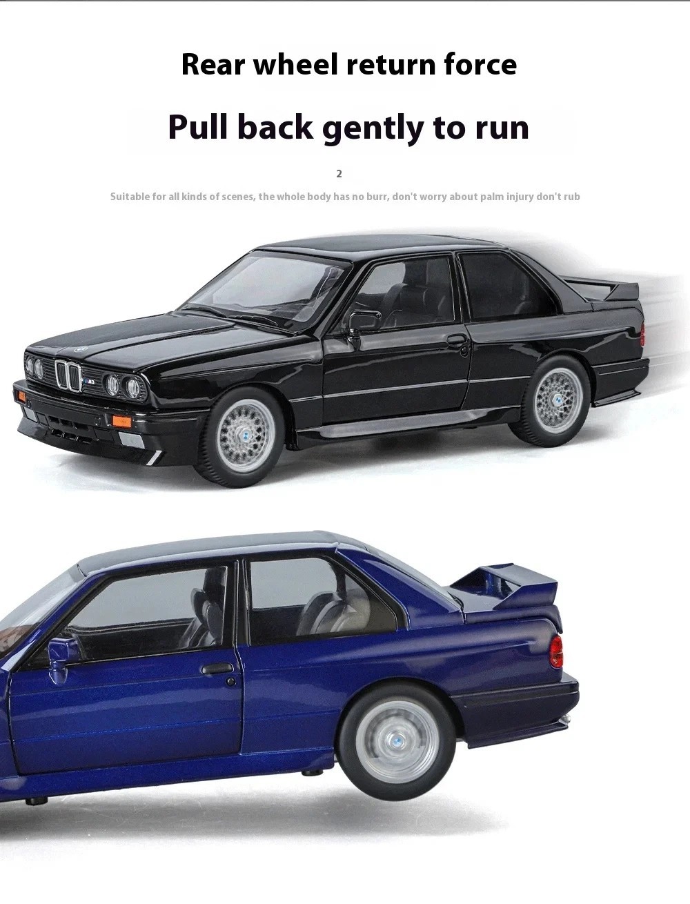1:24 BMW M3 E30 Diecast Car Alloy Model – Sound & Light Classic Vehicle Toy Gift