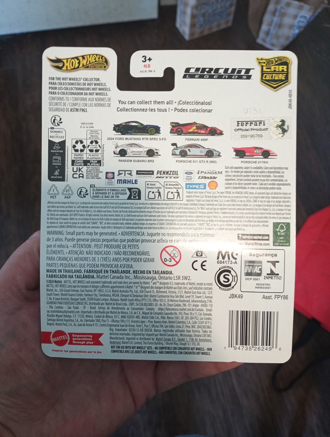 Hot Wheels Premium 2025 Car Culture “Circuit Legends” Ferrari 499P Red 1:64
