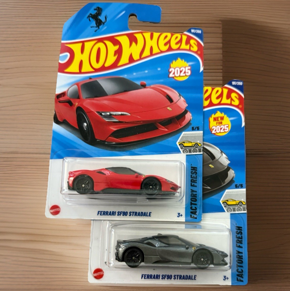 2025 Hot Wheels Factory Fresh Ferrari SF90 Stradale LOT= 2️⃣ RED 🍒 & SILVER 💨