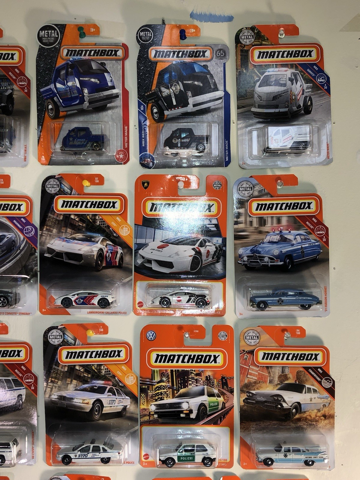 39 matchbox police cars lot New On Card Great Condition Vintage Various Years