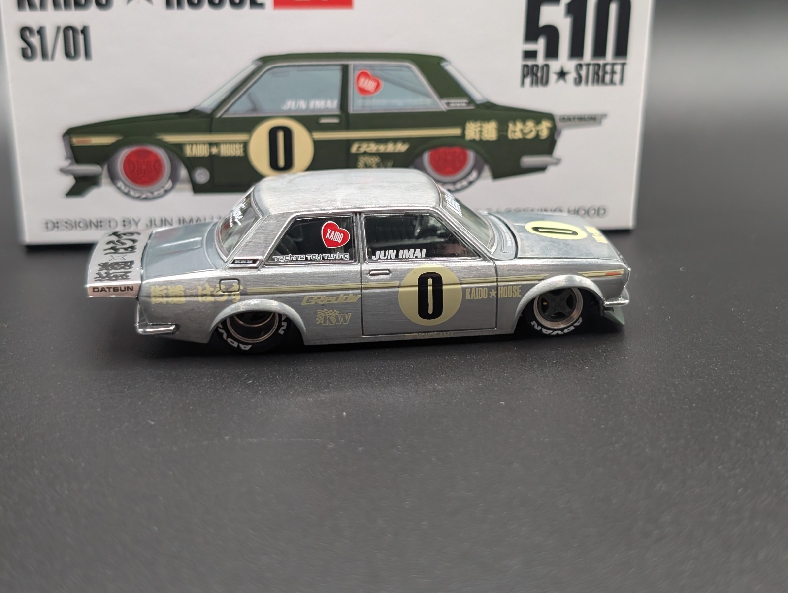 CHASE 1:64 MINI GT Kaido House Datsun 510 Pro Street S1/01 OG Green #001