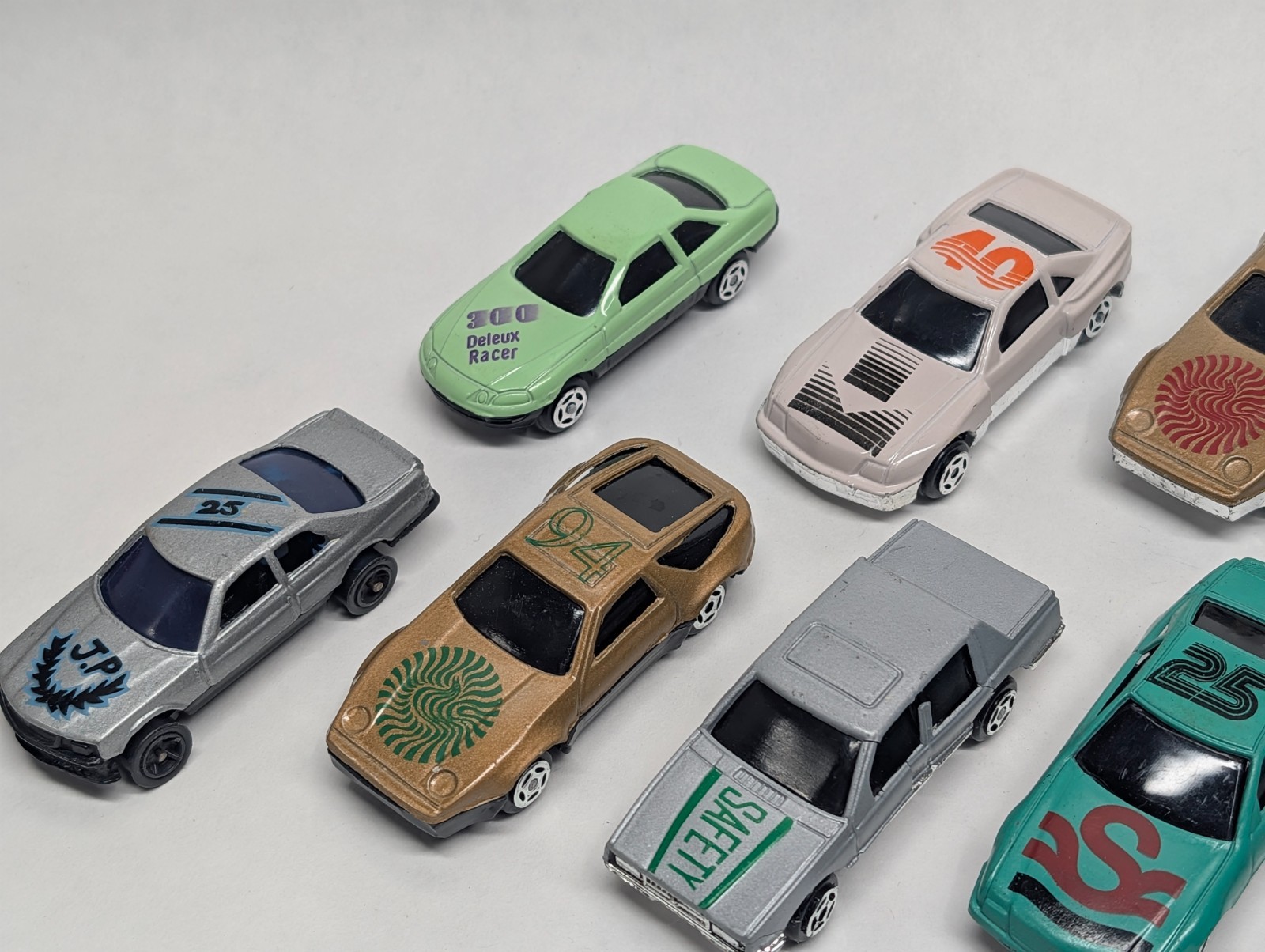 Lot 11 Diecast Toy Cars Mixed Colors Racing Numbers Loose Unbranded China