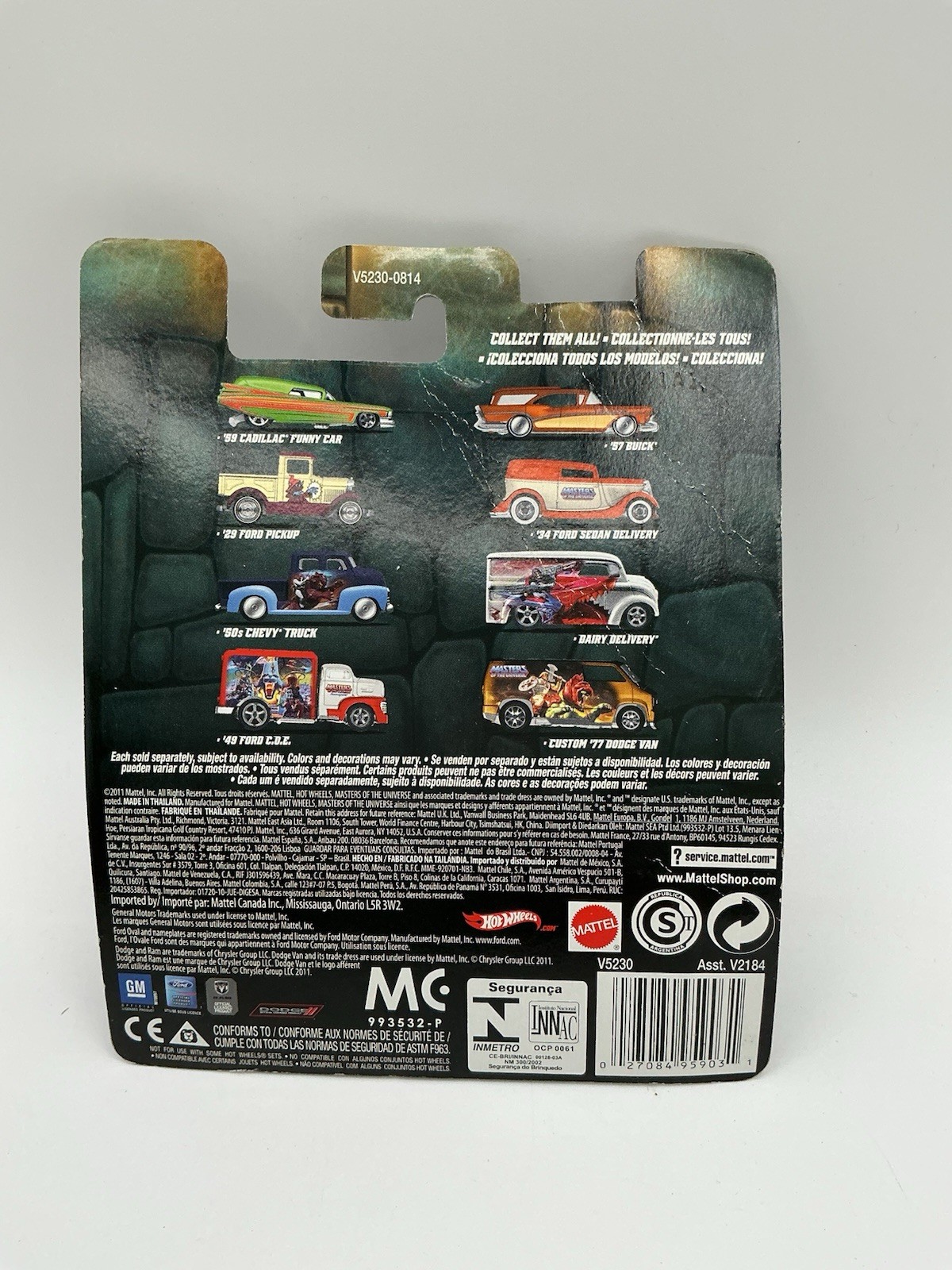 2011 Hot Wheels Pop Culture Masters Of The Universe MOTU Complete 7Car Set- Z 25