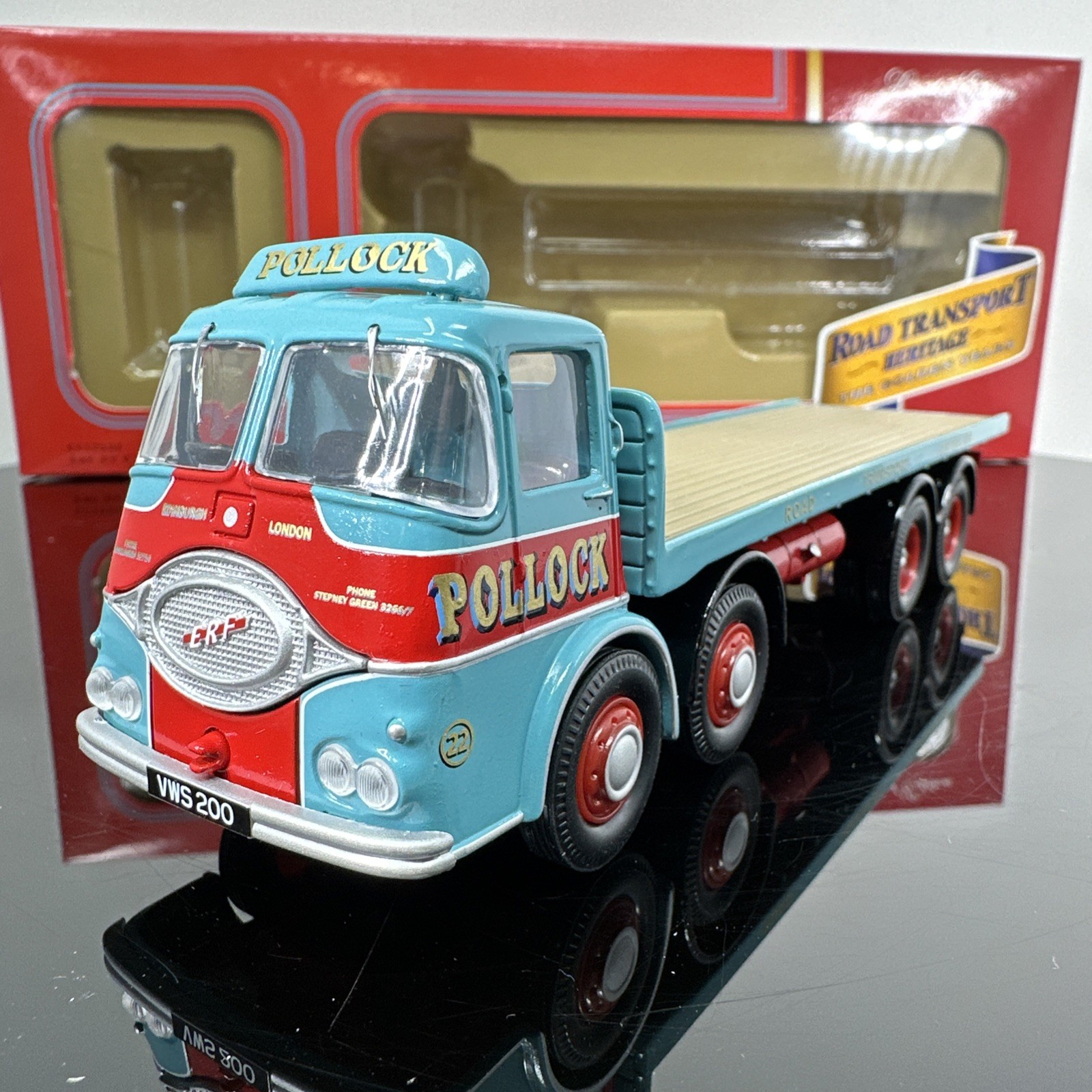 CORGI ROAD TRANSPORT HERITAGE 1:50 ERF KV 8 WHEEL PLATFORM LORRY POLLOCK CC10503