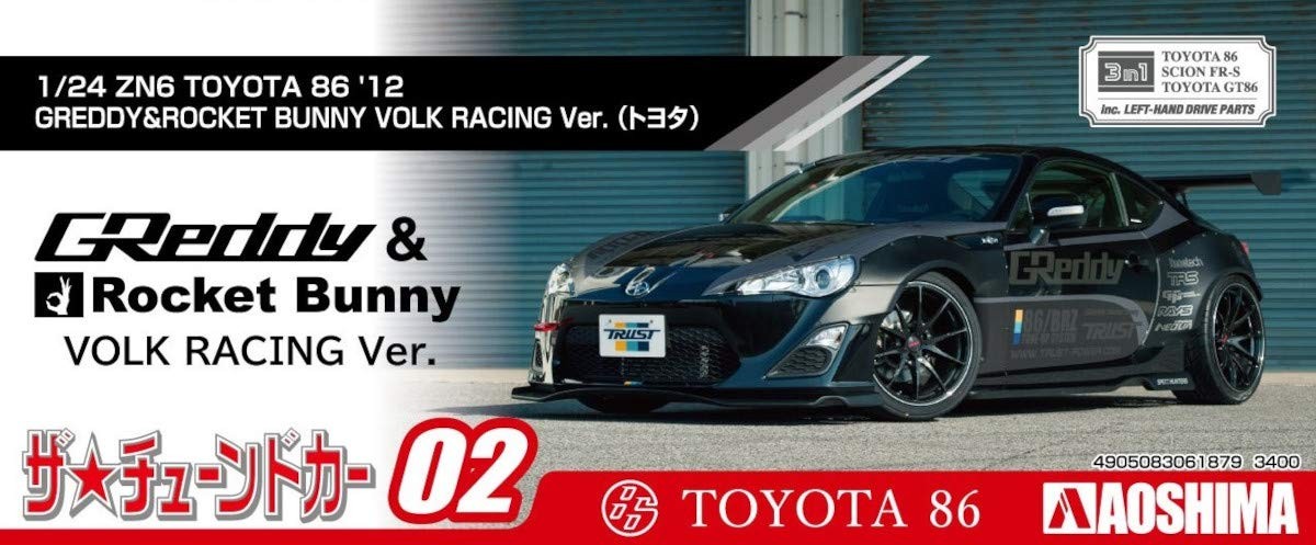 No.2 Toyota ZN6 TOYOTA86 ’12 GREDDY & ROCKET BUNNY VOLK RACING Ver. Plastic Mode