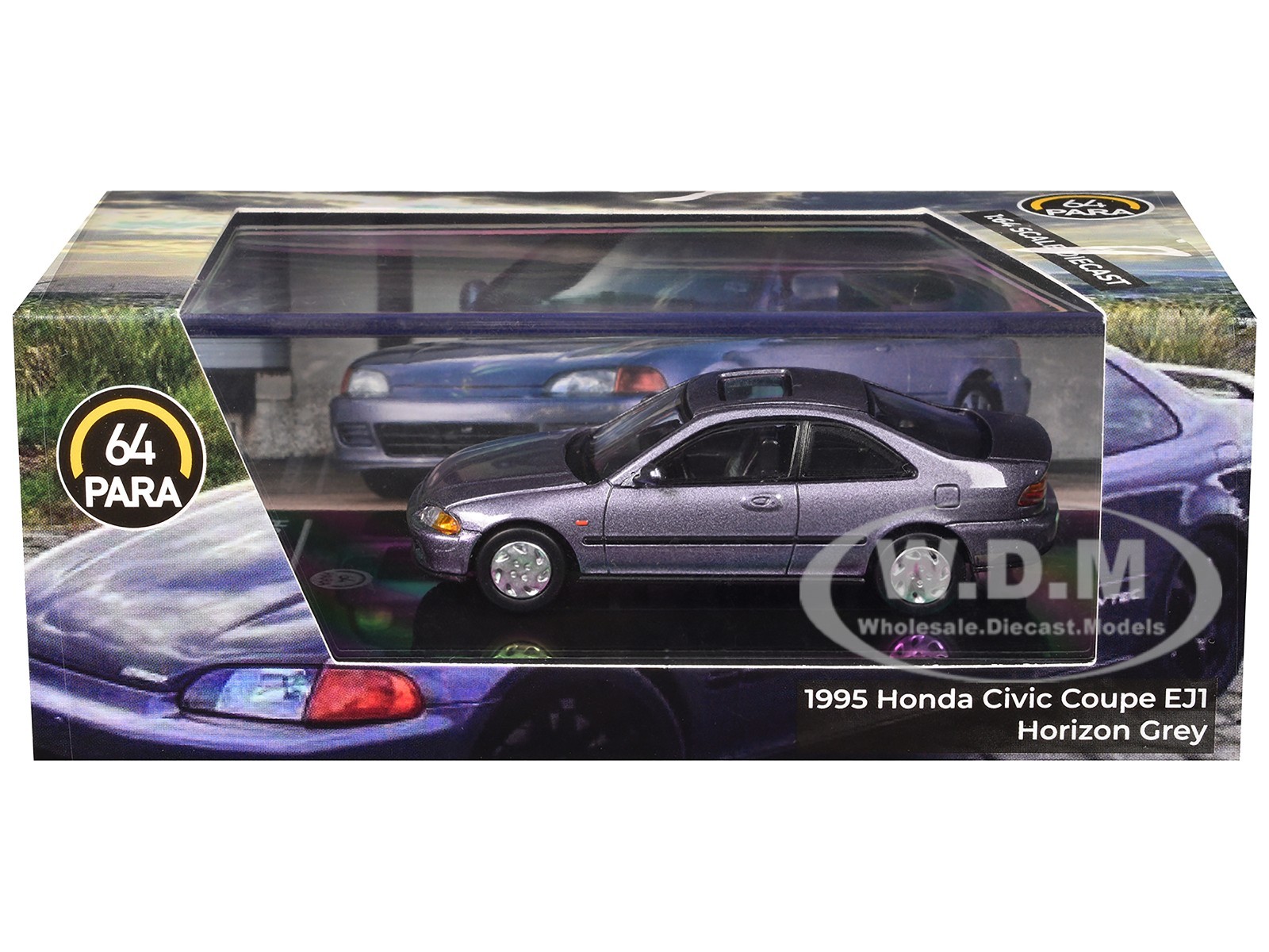 1995 HONDA CIVIC COUPE EJ1 HORIZON GRAY 1/64 DIECAST MODEL BY PARAGON PA-55766