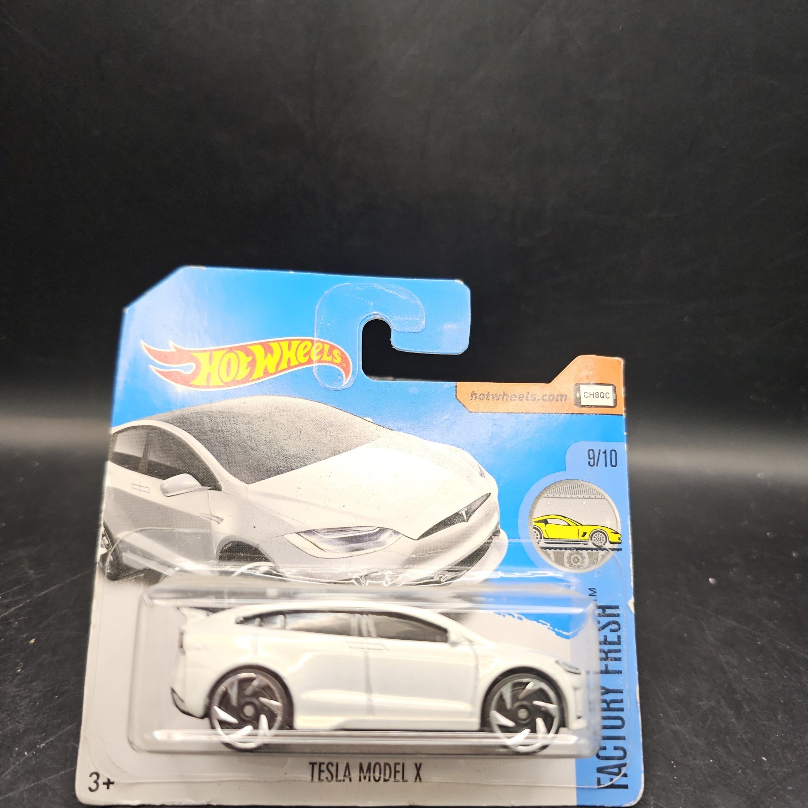 2017 Hot Wheels Tesla Model X White Short Card