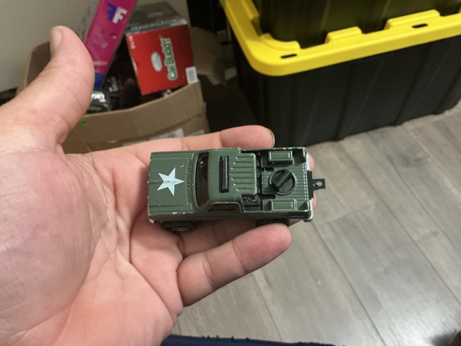 Majorette Depanneuse Military Army Chevy Pickup Truck w/Gun #291-228 France 1/62