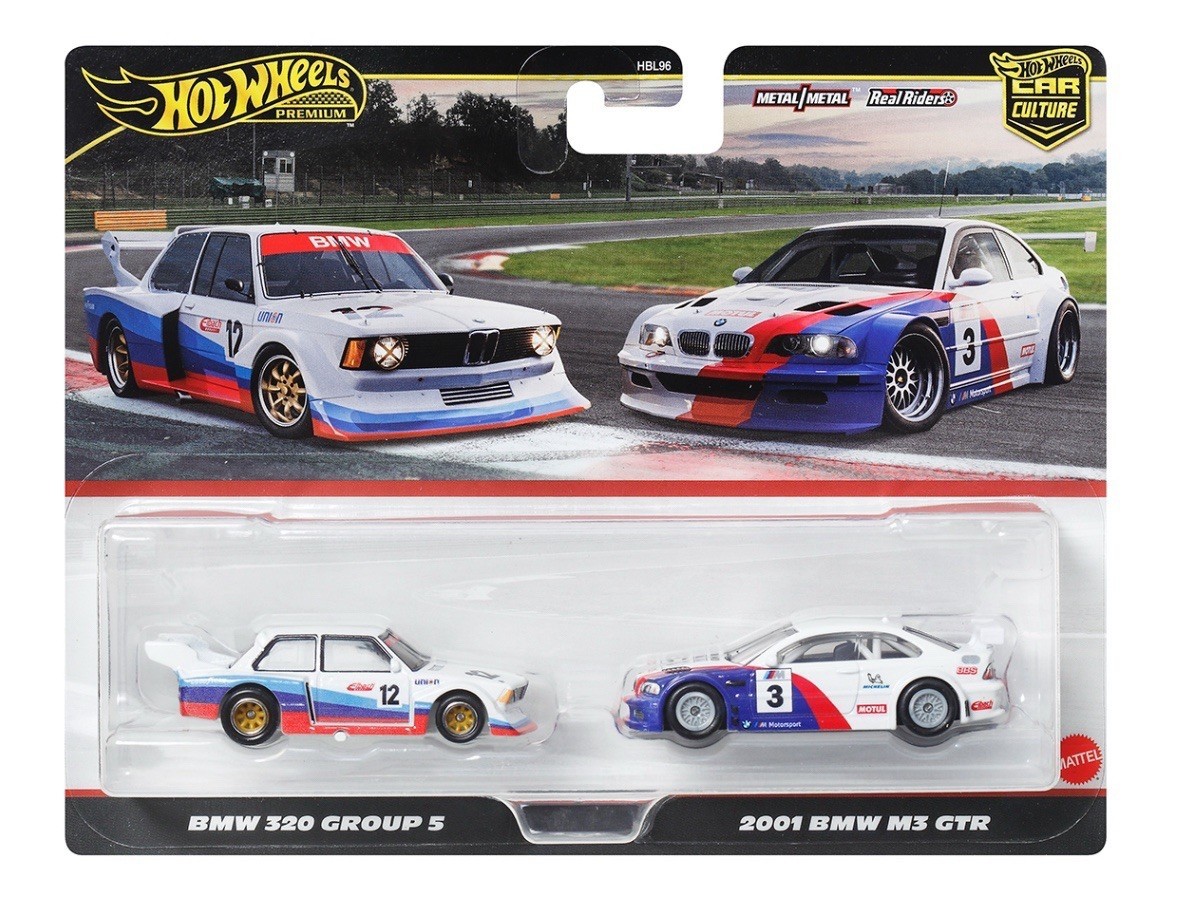 Hot Wheels Premium Car Culture 2 Pack BMW 320 Group 5 & 2001 BMW M3 GTR