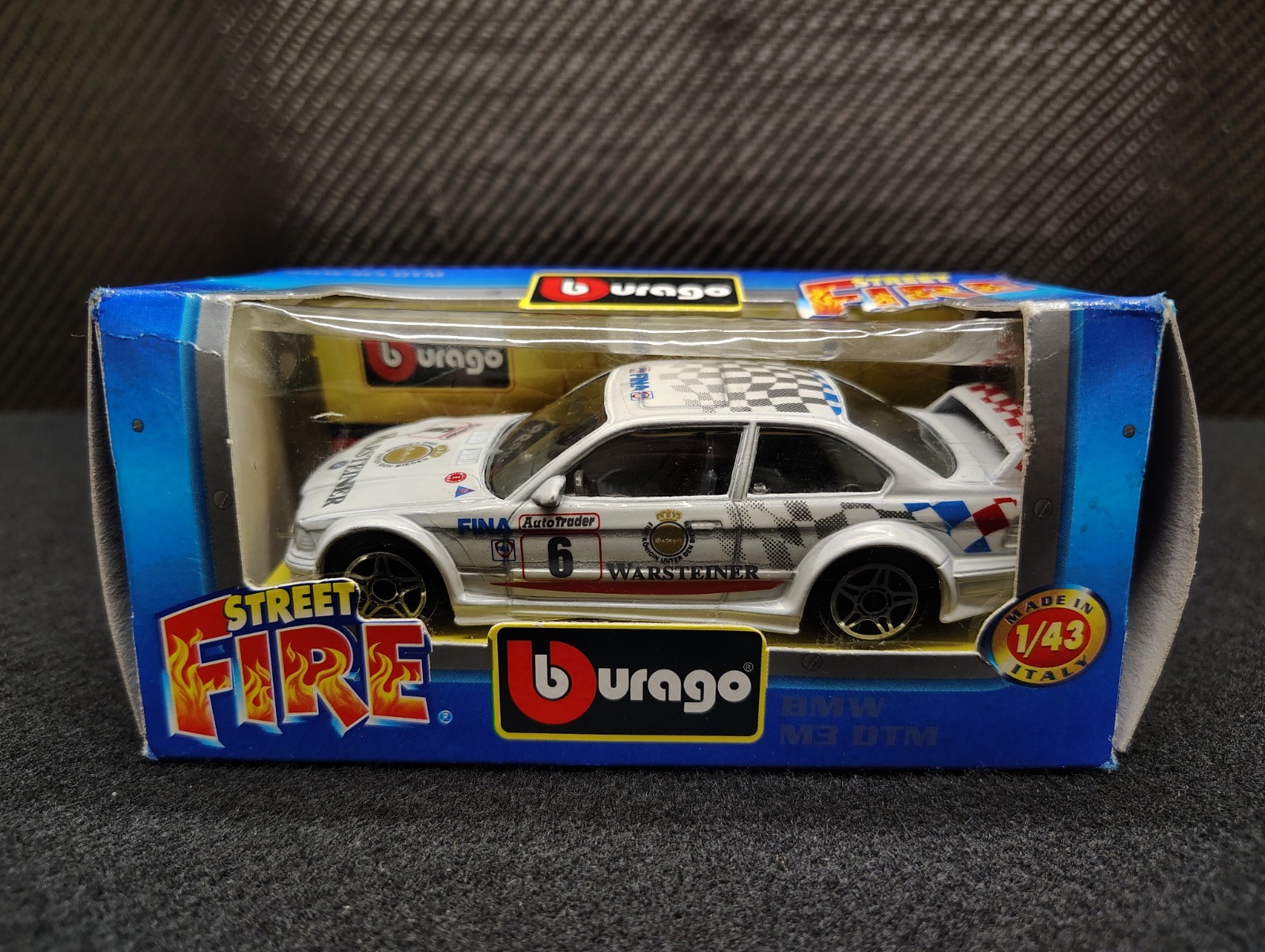 Bburago 4197 BMW M3 GTR DTM Vintage 1/43 SCALE DIE-CAST Warsteiner Fina