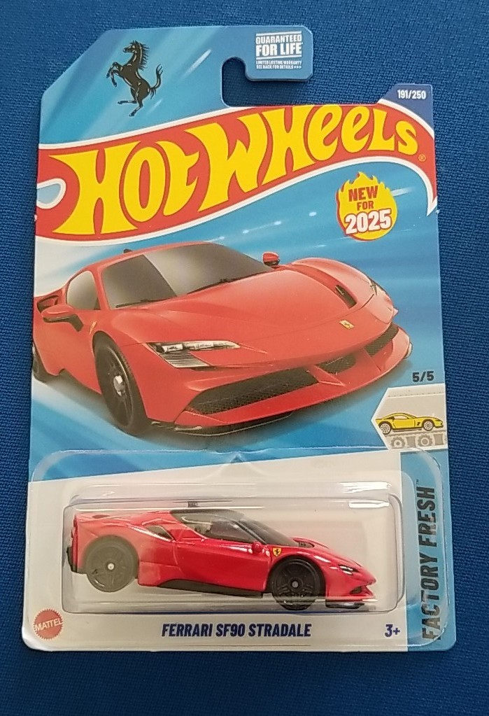2025 Hot Wheels Factory Fresh – Ferrari SF90 Stradale 191/250 New Models First