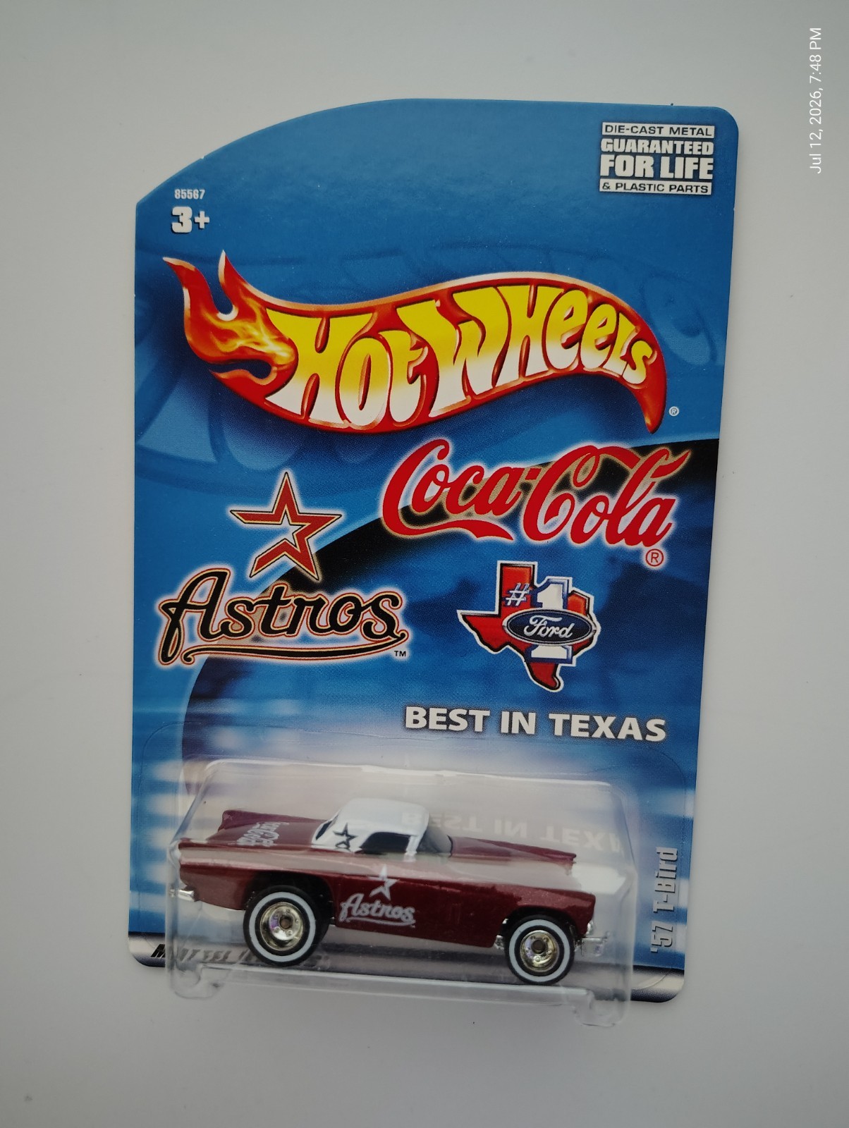 Hot Wheels – Lot of 3 – MLB Astros – Mustang + 3-Window 34 Ford + 57 T-Bird