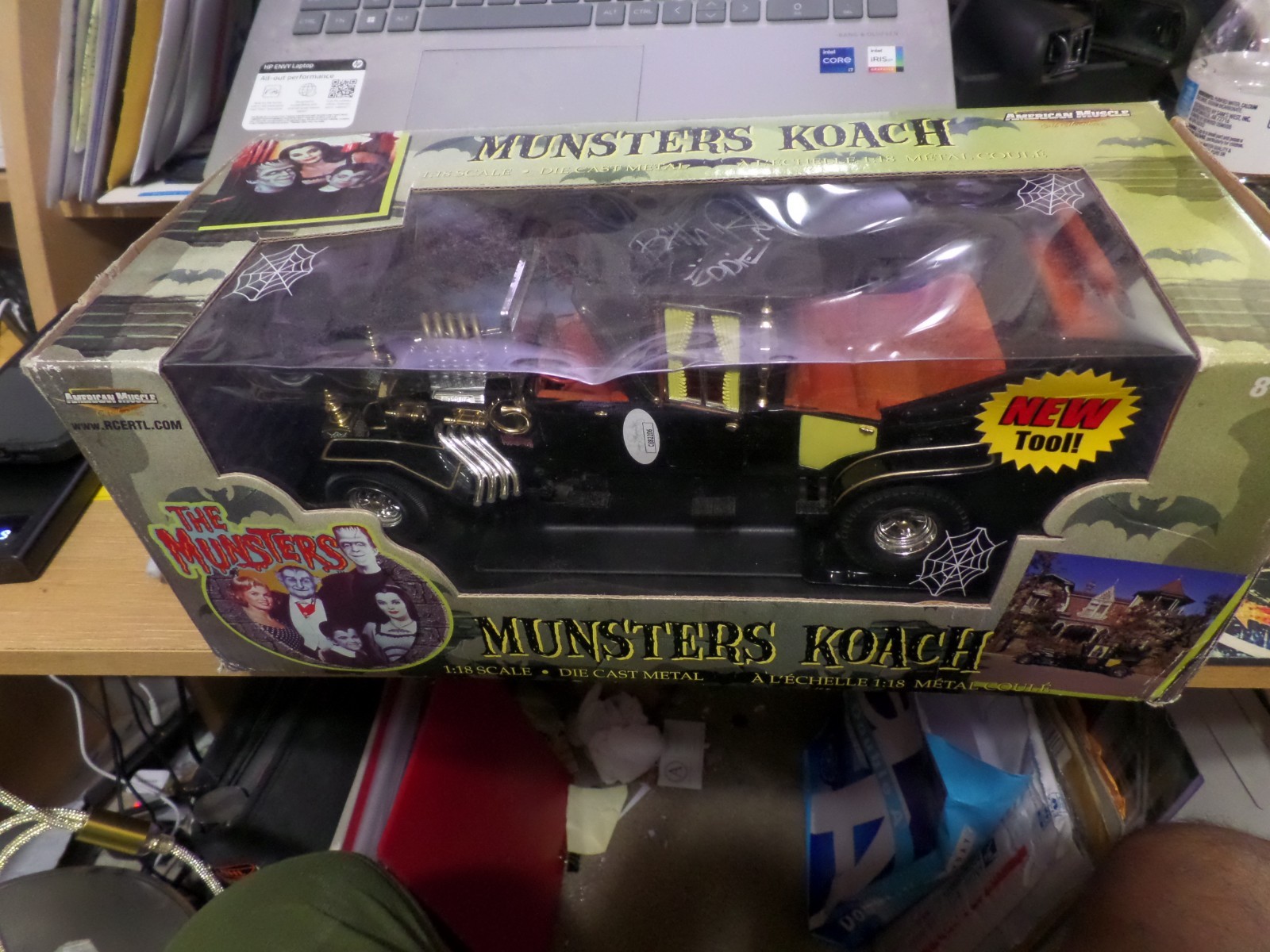 ERTL The Munsters Koach 1:18 Scale Signed Butch Patrick ‘Eddie’ JSA