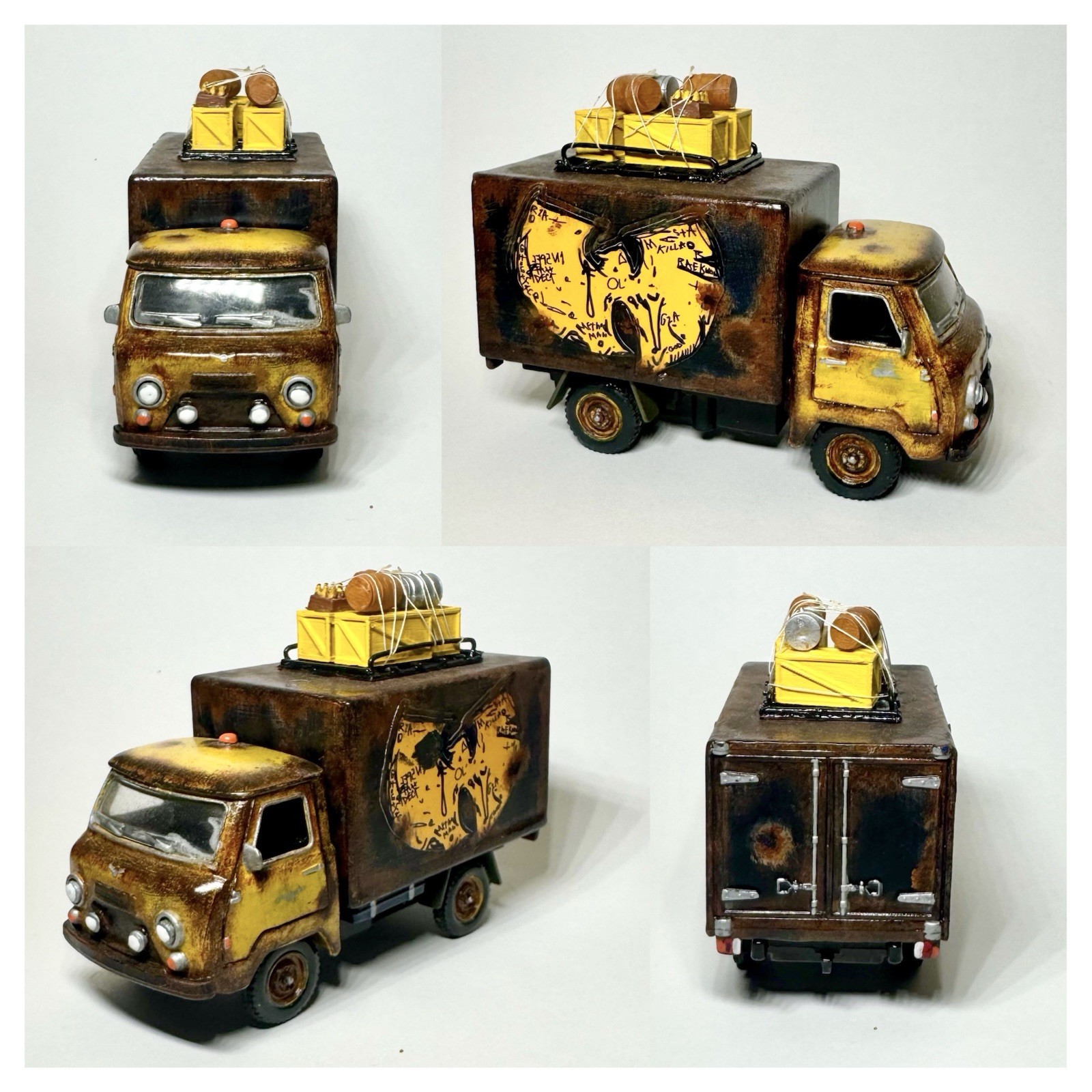 Custom 6” Diecast 1/25 Wu Tang Killa Bee Truck Hot Wheels Hand Painted Rat Rod