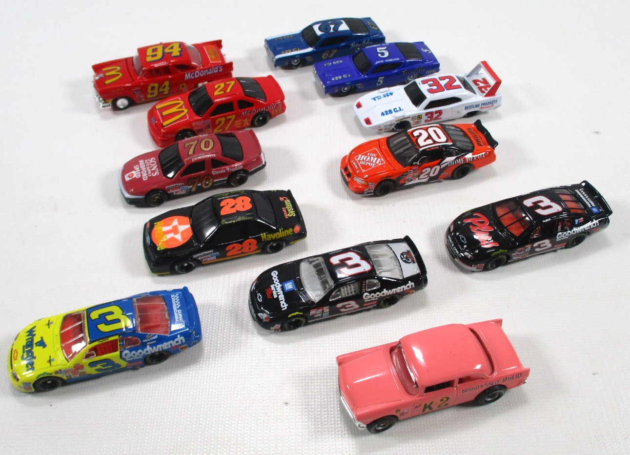 Lot of 12 1/64 Scale Vintage Nascar Diecast Earnhardt Elliott Stewart and other