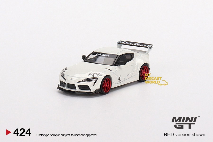 1:64 Mini GT #424 Pandem Toyota GR Supra V1.0 Pearl White MGT00424
