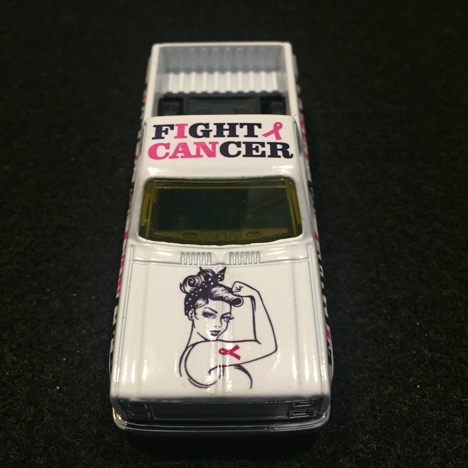 Clear 1:64 Waterslide Decal JDM VW Silverado Breast Cancer Awareness Pink Ribbon