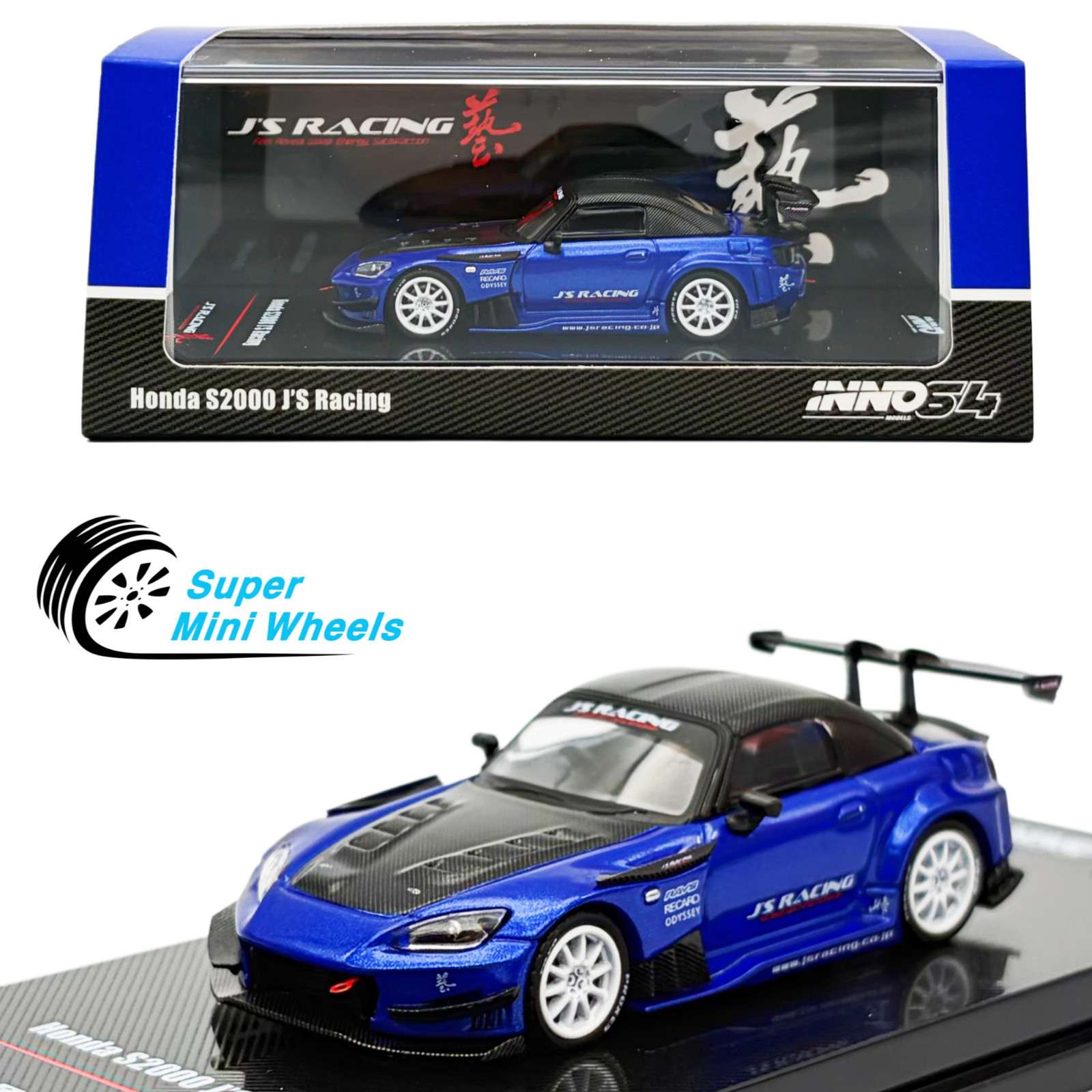 INNO64 1:64 Honda S2000 J‘S Racing Blue