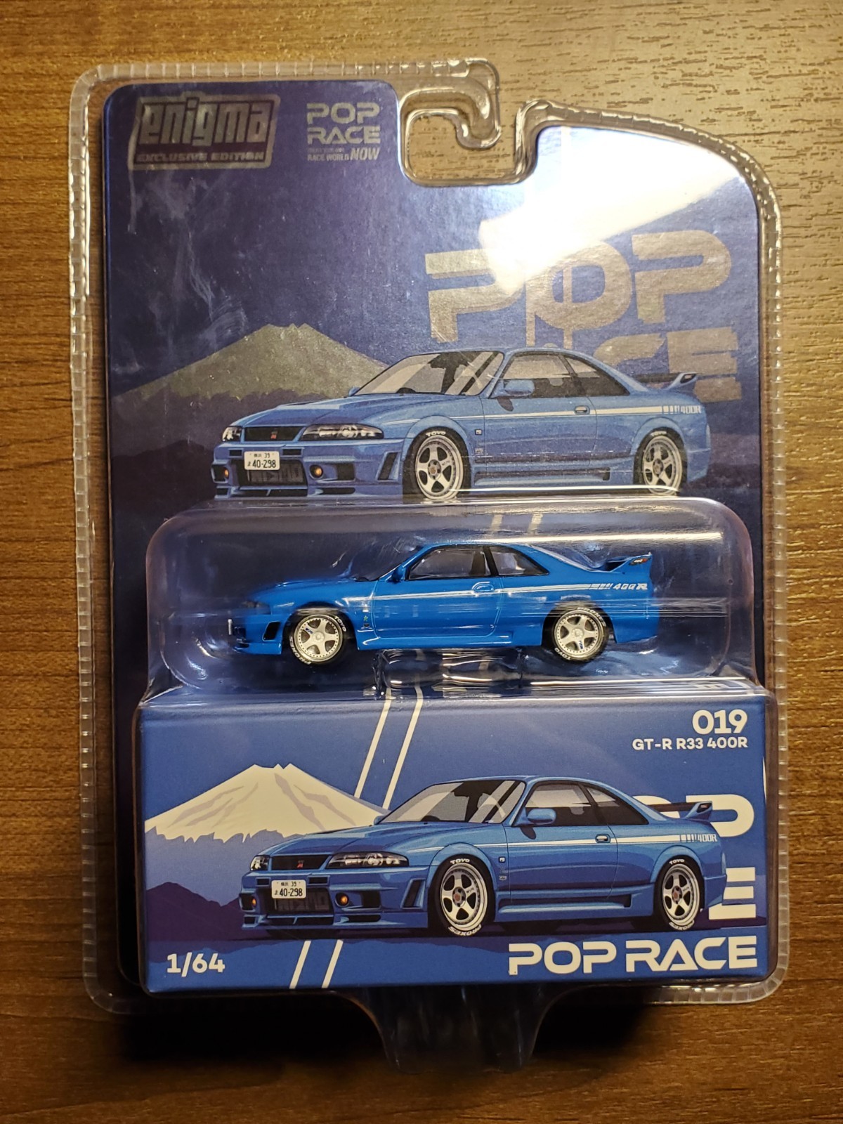Pop Race Enigma Exclusive Nissan Skyline GTR R33 Nismo 400R Championship Blue