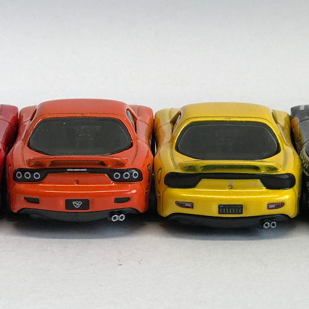 1/64 Scale MAZDA FD RX7 Custom Waterslide Decals Headlight Taillight Hot Wheelz