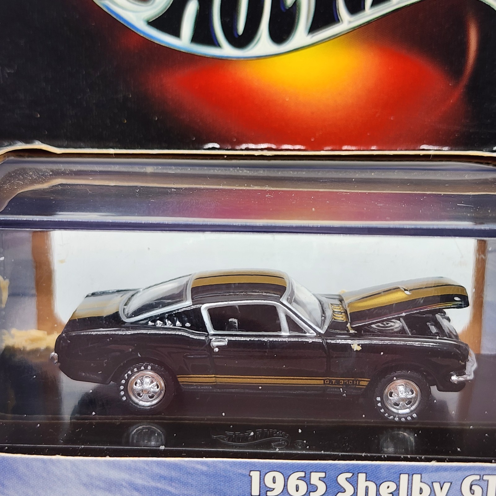 UH 2001 100% Hotwheels Black Box 1965 Shelby GT-350 1/64 54661 *Rubberband Broke
