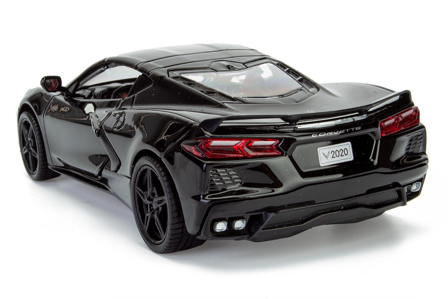 2020 Chevrolet Corvette C8 Stingray Black 1:24 Diecast Model Motormax 79360