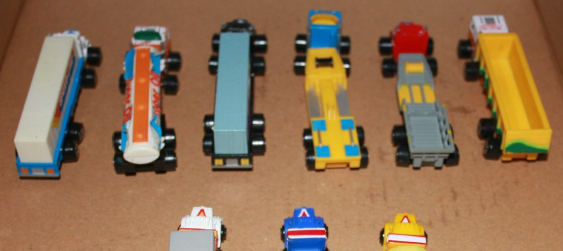 6 Micro Size 4.5 ” Long Semi Tractor Trailer Rigs